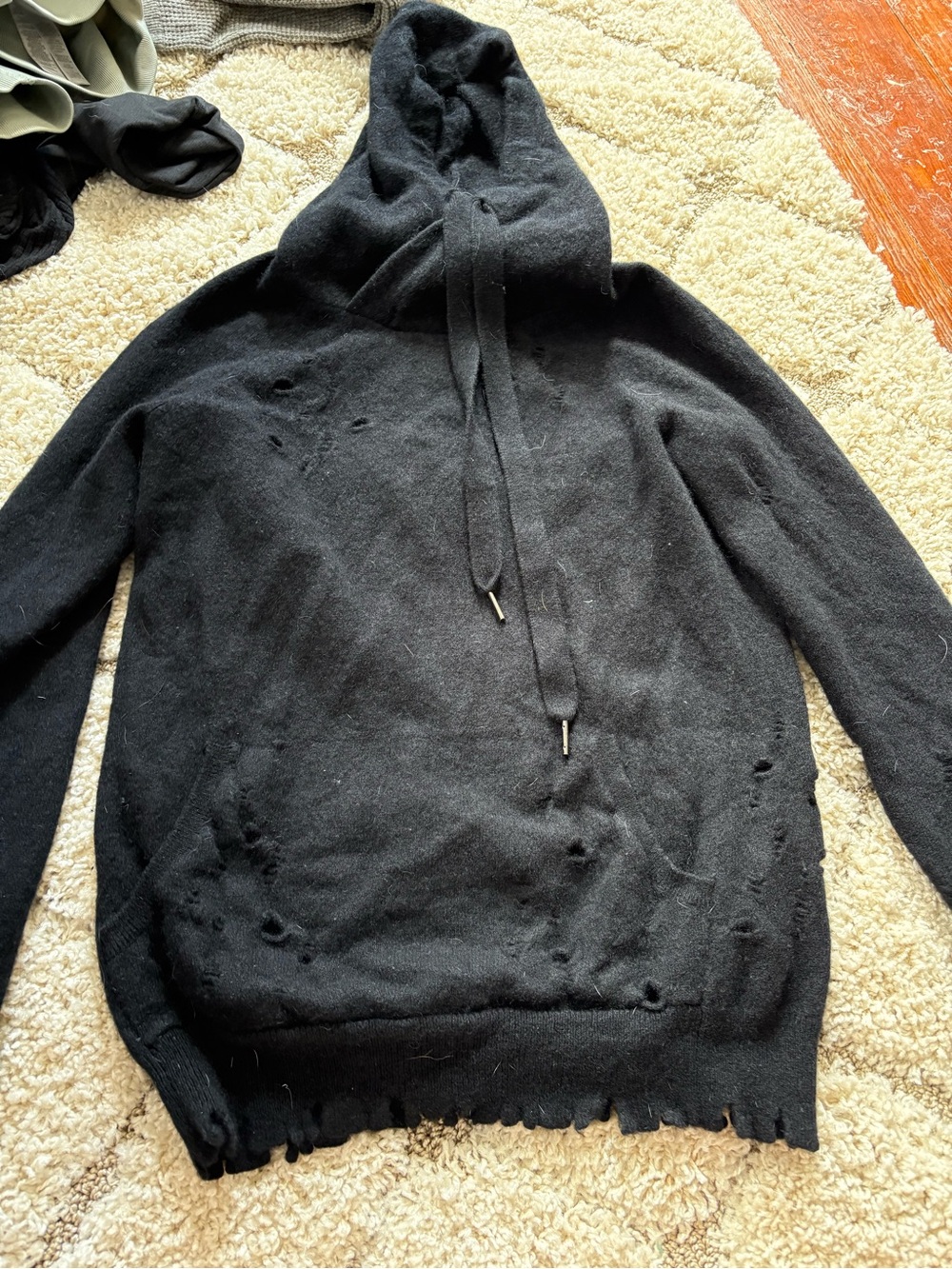 Aqua Black Cashmere Sweater